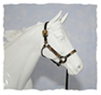 Western show halter for model horses made by Jana Skybova